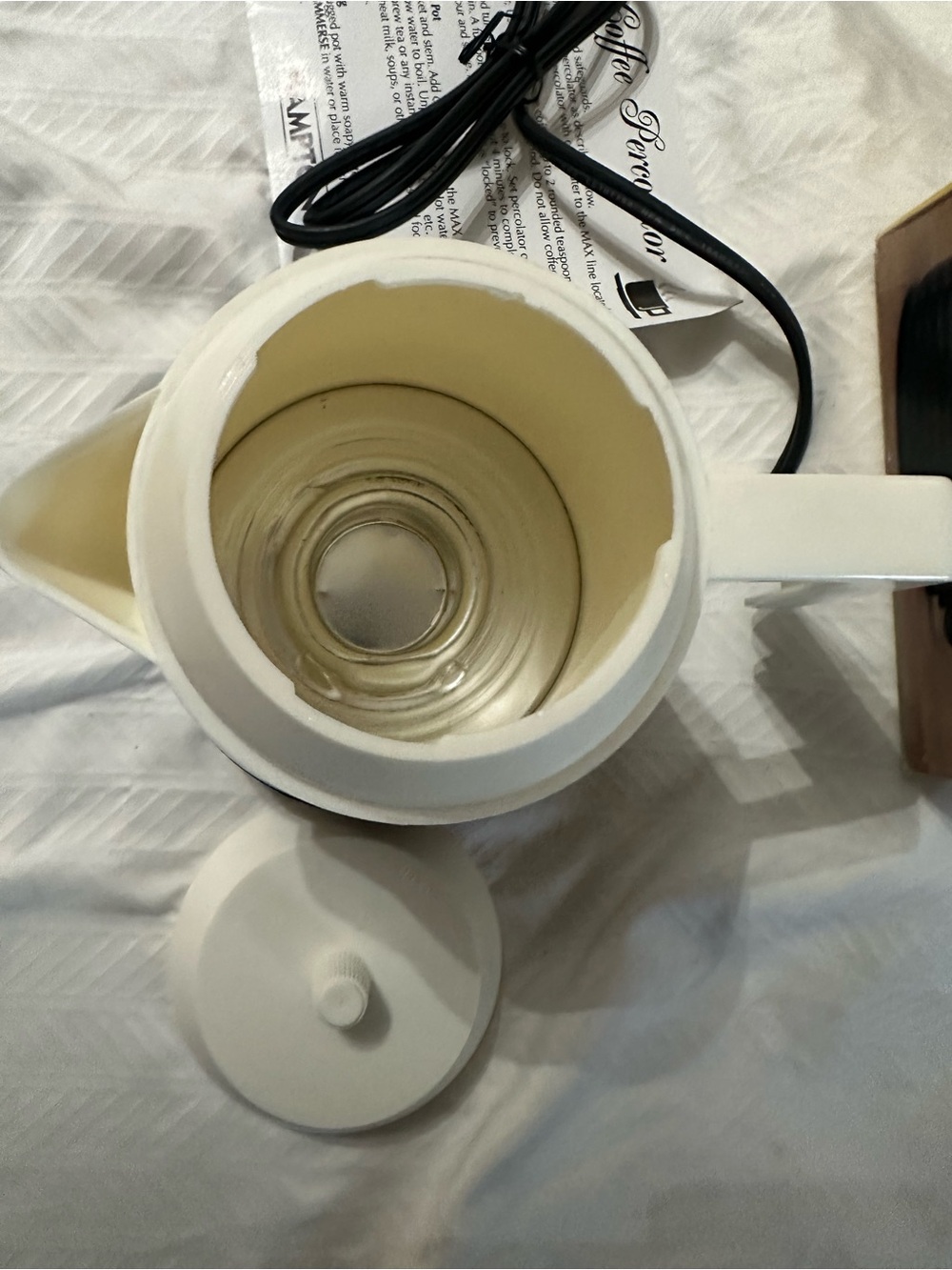 New Old Stock Hampton 3 cup Electric Percolator/ Coffee Pot. - Picture 6 of 10